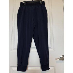 T By Talbots Womens Navy Joggers Pants Size S / P Stretch Comfort Pockets Cuffed